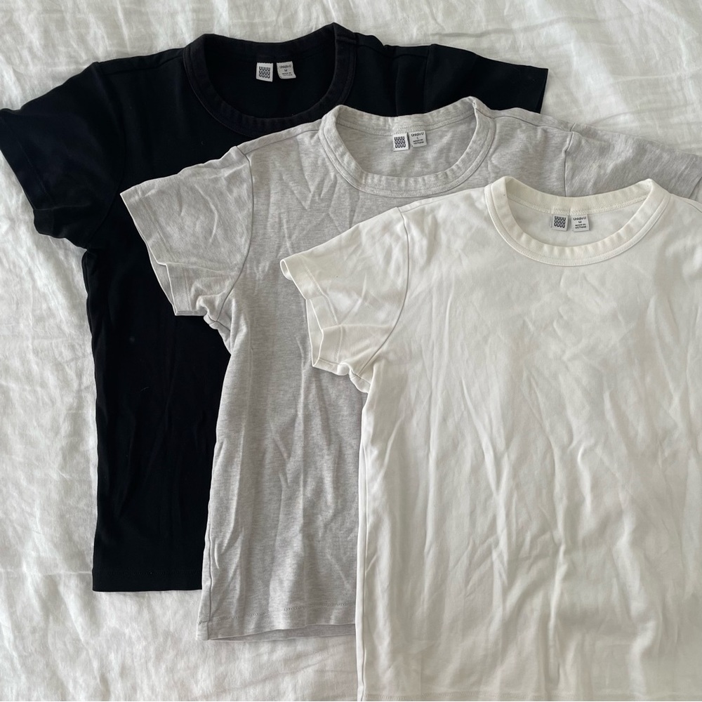 uniqlo thick cotton tee set